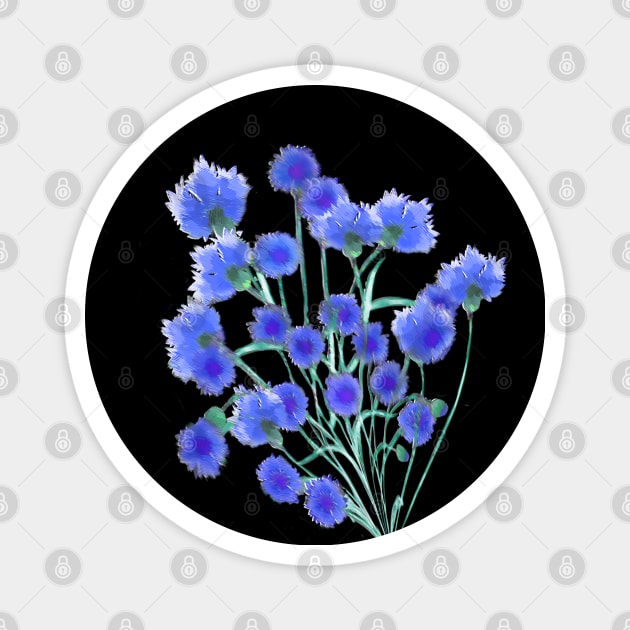 Blue Cornflower Magnet by Saleire